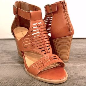 Rampage Rust Brown Sandal Heels